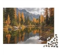 The Calm Lake Reflects The Golden Orange Leaves 1000 Piezas Rompecabezas para Adultos para Amantes O Amigos Imposable 1000pcs (75x50cm)