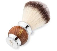 The Cambridge Cut Throat® Brocha Afeitar de Tejón Sintético Vegano, Madera y Acero Inoxidable de Primera Calidad - Regalo Hombre Ideal para el Aseo Masculino