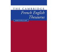 The Cambridge French-English Thesaurus Paperback