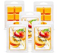 The Candle Daddy Georgia Peach - Aroma de fruta de melocotón del sur - Cubos de cera perfumados/derretidos, 5 paquetes, 10 onzas en total, 30 cubos