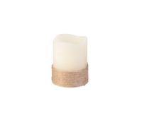 The Candle Factory Vela Led Con Base Cuerda 10x7 Efecto Llama Titilante Duración 10.000 Horas