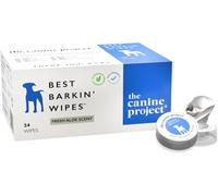 The Canine Project Best BARKIN' Wipes - Toallitas para perros para patas, orejas y glúteos, toallitas para cachorros con aroma a aloe micelar (paquete de 24)