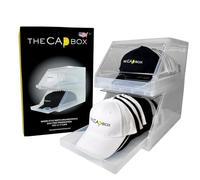 The CapBox 2.0 - Organizador de sombreros para gorras de béisbol, bandeja deslizante apilable para sombreros y sombrero, contenedor de almacenamiento para gorras, 2 años de garantía para 12 a 17