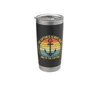 The Captain Is Always Right and I'm The Captain Vaso térmico de acero inoxidable de doble pared