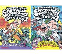 The Captain Underpants Two-in-One Extra-Crunchy Book o' Fun 1 and 2: Comics, Laffs, Puzzles, Sticker