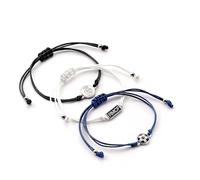 The Carat Shop Juego de 3 pulseras de la amistad del Real Madrid Football Club