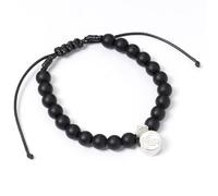 The Carat Shop Pulsera de cuentas negras del Real Madrid Football Club