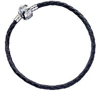 The Carat Shop - Pulsera para niños (17 cm, piel, para cuentas de Harry Potter), color negro