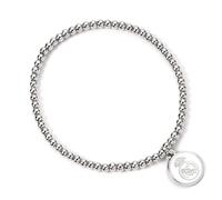 The Carat Shop Real Madrid Football Club - Pulsera de cuentas de disco de plata