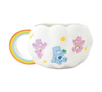 Paladone Taza Care Bears en forma de nube – Cerámica 450 ml, asa arcoíris, licencia oficial