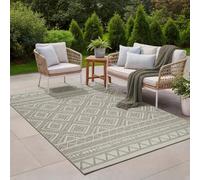 the carpet Calgary - Alfombra Robusta para Exteriores, Tejido Plano, diseño Moderno, Ideal para Cocina y Comedor, Aspecto Vintage, Estilo Boho, también para Exteriores, Naturaleza, 300 x 400 cm
