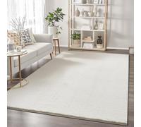 the carpet Cosy - Alfombra de pelo cálida, suave y elegante, lavable y apta para suelo radiante, certificado Öko-Tex, color crema, 240 x 340 cm