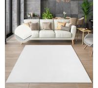 the carpet Cosy - Alfombra de Piel acogedora y cálida, Suave y Elegante, Lavable y Apta para calefacción por Suelo Radiante, certificada por Oeko-Tex, Weiß, 70 x 140 cm