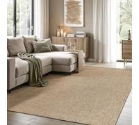 the carpet Kansas - Alfombra para Exterior e Interior con Aspecto de Yute Natural, Resistente a la Intemperie, Apta para Patio y jardín, Naturaleza, 160 x 230 cm