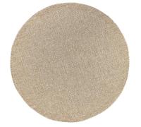 the carpet Kansas - Alfombra para Exterior e Interior con Aspecto de Yute Natural, Resistente a la Intemperie, Apta para Patio y jardín, Naturaleza, 120 cm Redondo