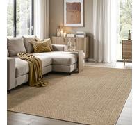 the carpet Kansas - Alfombra para Exterior e Interior con Aspecto de Yute Natural, Resistente a la Intemperie, Apta para Patio y jardín, Naturaleza, 300 x 400 cm