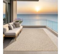the carpet Kansas - Alfombra para Exterior e Interior con Aspecto de Yute Natural, Resistente a la Intemperie, Apta para Patio y jardín, Naturaleza, 300 x 400 cm