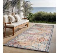 the carpet Palma - Versátil, Interior y Exterior, diseño Moderno, Sala de Estar, Resistente a la Intemperie y a los Rayos UV, Duradera, fácil de Limpiar, balcón, Invernadero, Multi, 80 x 300 cm