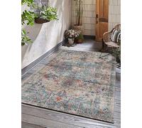 the carpet Palma - Versátil, Interior y Exterior, diseño Moderno, Sala de Estar, Resistente a la Intemperie y a los Rayos UV, Duradera, fácil de Limpiar, balcón, Invernadero, Multi, 240 x 340 cm
