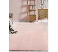 the carpet Relax - Alfombra Moderna y mullida de Pelo Corto, para salón, Parte Inferior Antideslizante, Lavable hasta 30 Grados, Muy Suave, Rosa, 80 x 300 cm