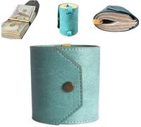 The Cash Wrap - Cartera organizadora de cuero para dinero, soporte de dinero de acceso rápido para dinero en efectivo, carteras de viaje simples, prácticas bandas de bolso con cierre magnético