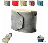 The Cash Wrap - Cartera organizadora de cuero para dinero, soporte de dinero de acceso rápido para dinero en efectivo, prácticas bandas de bolso con cierre magnético, carteras de viaje simples