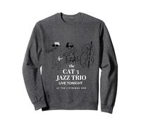 The Cat 3 Jazz Trio - Camiseta de música Cool Kitty Sudadera