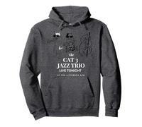The Cat 3 Jazz Trio - Camiseta de música Cool Kitty Sudadera con Capucha