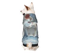 The Cat in the Snow - Sudadera con capucha de poliéster suave y transpirable para perros pequeños, niños y niñas