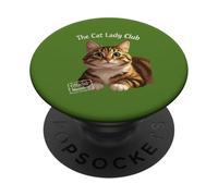 The Cat Lady Club Cozy Tabby PopSockets PopGrip Adhesivo