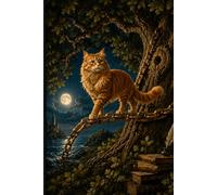The Cat of the Golden Chain: A Lined Hardcover Journal for Thoughts, Stories and Imagination