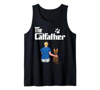 The Catfather Abyssinian Cat Dad Funny Kitty Cats Loves Camiseta sin Mangas