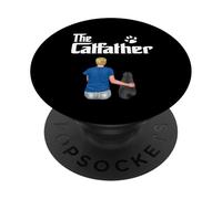 The Catfather British Shorthait Cat Dad Funny Cats Loves PopSockets PopGrip Adhesivo