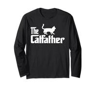 The Catfather Burmese Cat Lover Funny Father Cat Dad Manga Larga