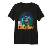 The Catfather Funny Kitten Cat Lover Funny Dad Fathers Day Camiseta Premium