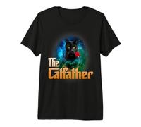 The Catfather Funny Kitten Cat Lover Funny Dad Fathers Day Camiseta Premium