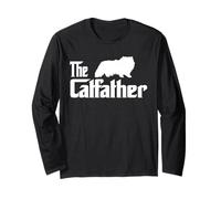 The Catfather Himalayan Cat Lover Funny Father Cat Dad Manga Larga
