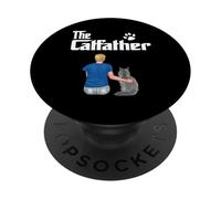 The Catfather Maine Coon Cat Dad Funny Cats Loves PopSockets PopGrip Adhesivo