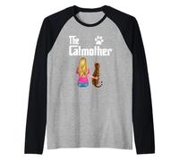 The Catmother Bengal Cat Lover Funny Mother Cat Mom Camiseta Manga Raglan