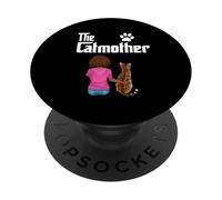 The Catmother Bengal Cat Lover Funny Mother Cat Mom PopSockets PopGrip Adhesivo