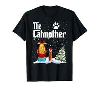 The Catmother Bengal Cat Mom Christmas Funny Kitty Xmas Camiseta