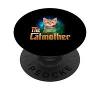 The Catmother Funny Kitten Cat Lover Funny Mom Mothers Day PopSockets PopGrip Adhesivo