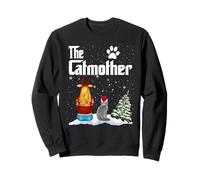 The Catmother Maine Coon Cat Mom Christmas Funny Kitty Xmas Sudadera