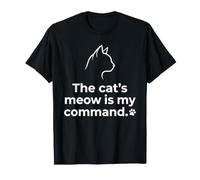 The Cats Meow Is My Command Juego de Palabras Divertido de Gato Camiseta
