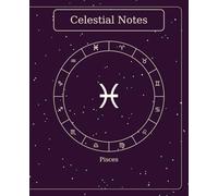 The Celestial Book - Pisces | 7.5" × 9.25" | 120 Lined Pages: Minimalist Deep Plum Pisces Zodiac Notebook - 120 Lined Pages, B&W Interior, Matte Cover in Deep Plum