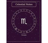 The Celestial Book - Scorpio | 7.5" × 9.25" | 120 Lined Pages: Minimalist Deep Plum Scorpio Zodiac Notebook - 120 Lined Pages, B&W Interior, Matte Cover in Deep Plum