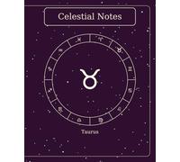 The Celestial Book - Taurus | 7.5" × 9.25" | 120 Lined Pages: Minimalist Plum Taurus Zodiac Notebook - 120 Lined Pages, B&W Interior, Matte Cover in Plum