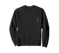 The Center Heart Diamonds Gold Cross Sudadera