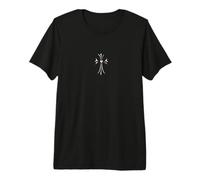 The Center Heart Diamonds Silver Cross Camiseta Premium