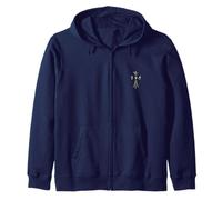 The Center Heart Diamonds Silver Cross Sudadera con Capucha